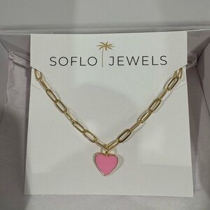 Soflo Jewels Pink Heart Necklace